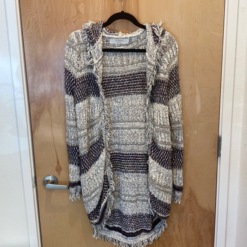 Zara Knit Hooded Cardigan